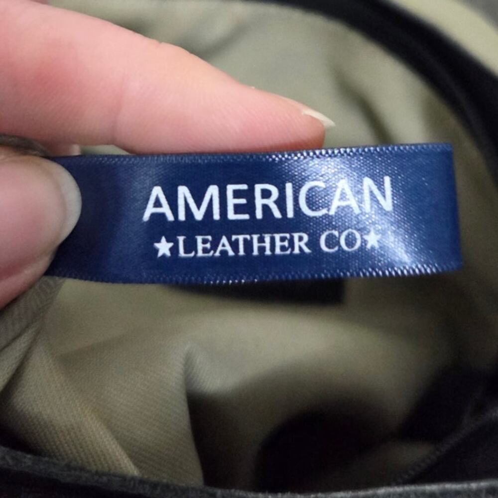 American Leather Co Black Leather Backpack Purse - Picture 14 of 16